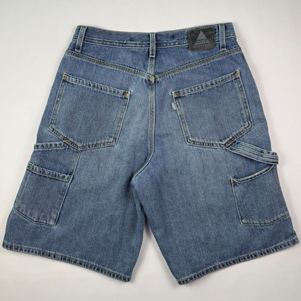 Vintage Levi's SilverTab Carpenter Denim Shorts W30 Blue Jorts 90s Skater